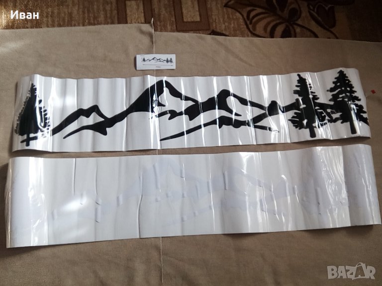 **ТОП** Стикер лепенка планински пейзаж за офроуд автомобил джип пикап каравана + подарък, снимка 1