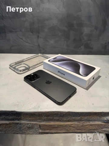 КАТО ЧИСТО НОВ Iphone 15 Pro Max 256 GB Black Titanium, снимка 3 - Apple iPhone - 54125139