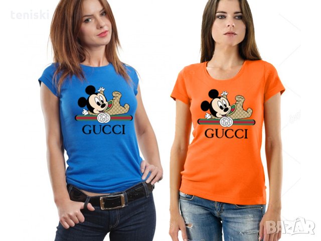 Тениска GUCCI Disney Mickey Mouse принт Модели,цветове и размери, снимка 7 - Тениски - 28097563
