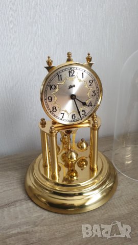 Голям немски настолен кварцов часовник с колба Schatz, снимка 6 - Антикварни и старинни предмети - 44230002