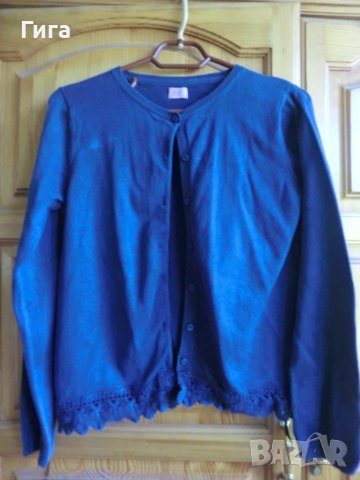 Тъмносиня тънка жилетка, снимка 2 - Детски пуловери и жилетки - 36859711