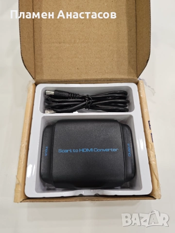 SCART към HDMI конвертор – 720P/1080P видео адаптер с USB захранване, черен, снимка 5 - Приемници и антени - 53284796