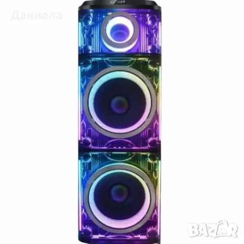 Професионална караоке тонколона Homey HM-1004-SP212 с два безжични микрофона