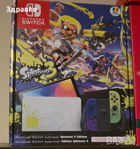 Продавам Nintendo Switch OLED Splaton 3 edition с Чип и CFW Atmosphere, снимка 2 - Nintendo конзоли - 53002306