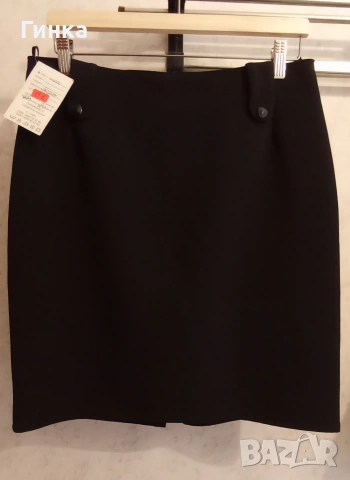 Дамска черна пола от стреч 