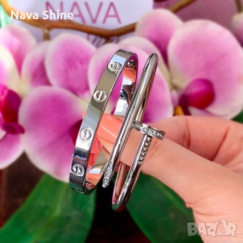 Гривни Cartier / Гривна тип Пирон Just Un Clou и Белезник Love Bracelet, снимка 2 - Гривни - 34274595