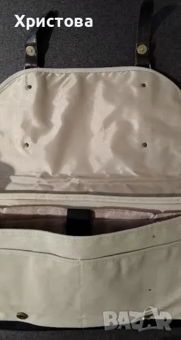 Бежова текстилна чанта за лаптоп , снимка 5 - Части за лаптопи - 49685011