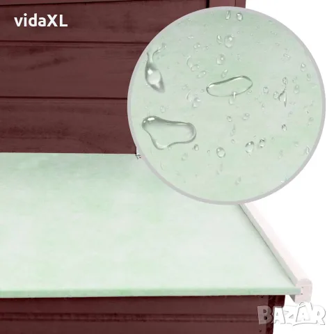 vidaXL Кокошарник за открито с 1 отделение за яйца, кафяв, дървен, снимка 7 - Кокошки и пуйки - 56146271