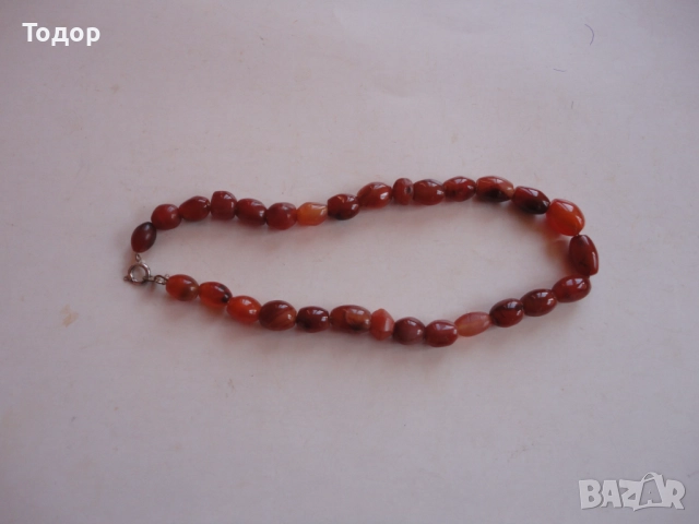 Колие гердан от корнеол , снимка 2 - Колиета, медальони, синджири - 52849641