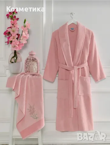 Комплект  хавлия и халат, снимка 3 - Други - 49278410