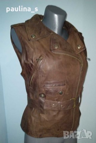 Естествен набук / рокерски елек "itinerance" / малък размер 