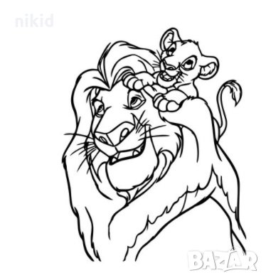 2 вид Цар Лъв стикер лепенка за стена мебел прозорец детска стая самозалепващ и др