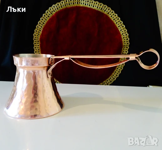 Медно джезве 650 мл.,дълга медна дръжка. , снимка 2 - Антикварни и старинни предмети - 50703473