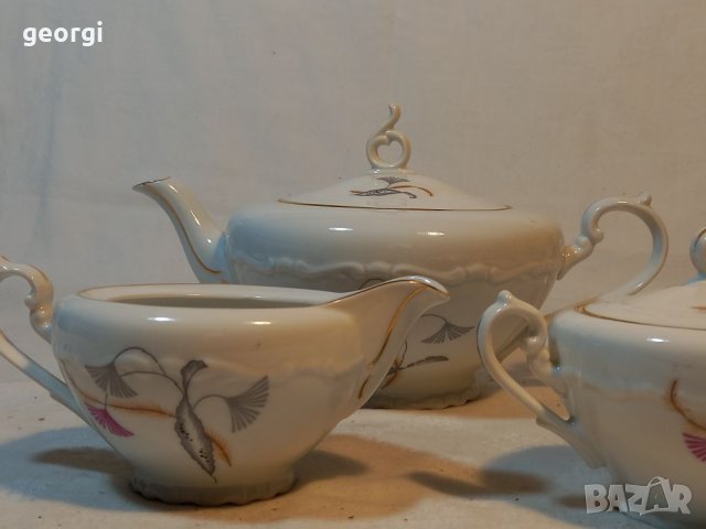 Бароков порцеланов чайник захарница и латиера Чехословакия , снимка 5 - Сервизи - 40835248