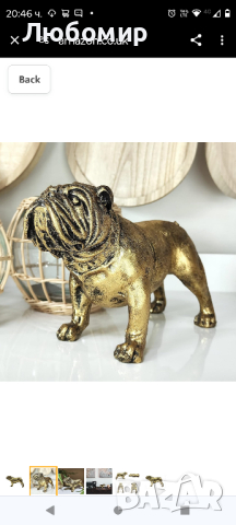 Фигура на куче Фигура на животно Скулптура Статуя Лежаща вътре / На открито Златно куче)

