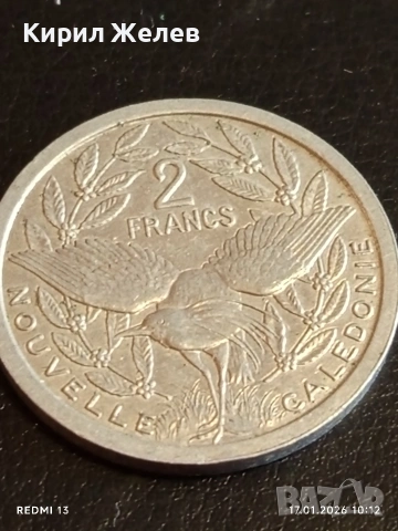 Монета 2 франка 2001г. Нова Каледония за КОЛЕКЦИОНЕРИ 53139, снимка 5 - Нумизматика и бонистика - 53129050