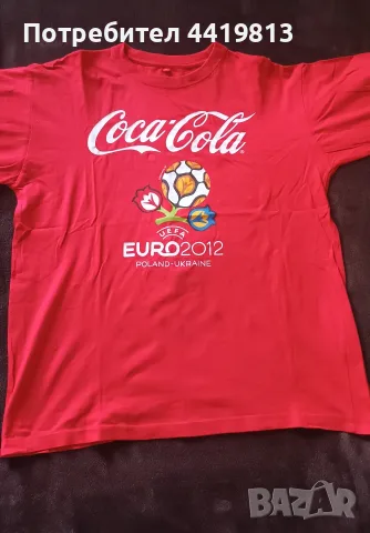 Подарявам тениска Coca-Cola EURO 2012, размер L, памук, червена