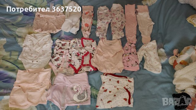 Бебешки дрехи 0-6 момиче+подаръци Baby girl clothes, снимка 4 - Други - 39621535