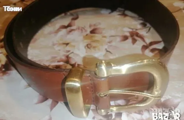 Нов Италиански Стилен Дамски Колан Изцяло от Естествена Кожа 100см., снимка 2 - Колани - 48267847