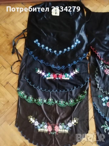 Стари неизползвани престилки изработени ръчно. Престилка фъкана бродерия, жълт вълнен плат. я , снимка 3 - Антикварни и старинни предмети - 51550513