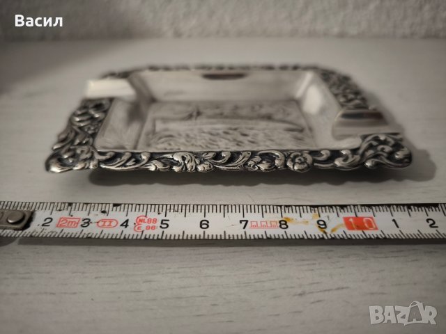 посребрен пепелник , снимка 2 - Антикварни и старинни предмети - 44226573