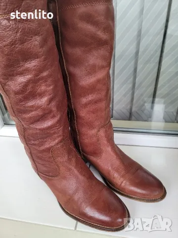 Естествена кожа дамски ботуши 40 номер, снимка 4 - Дамски ботуши - 48154975