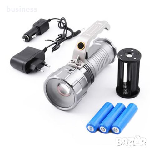 Мощен ръчен акумулаторен прожектор лед фенер за къмпинг лов риболов