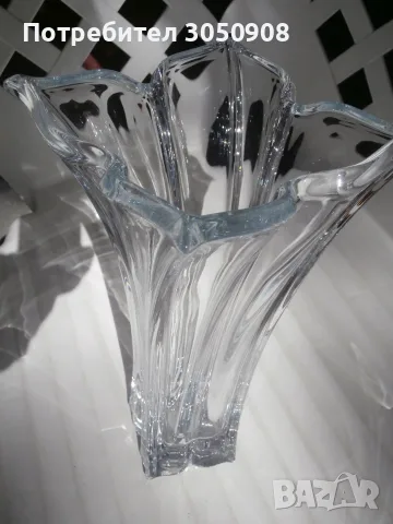 Кристална ваза Bohemia Флорал, 28 cm, снимка 3 - Вази - 56198151
