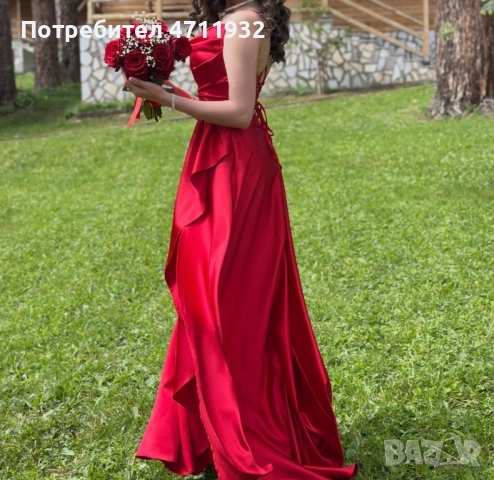 Официална червена  рокля, снимка 4 - Рокли - 53135694