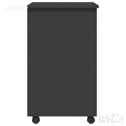vidaXL Шкаф с чекмеджета на колелца MOSS, сив, бор масив, снимка 7 - Шкафове - 56147346