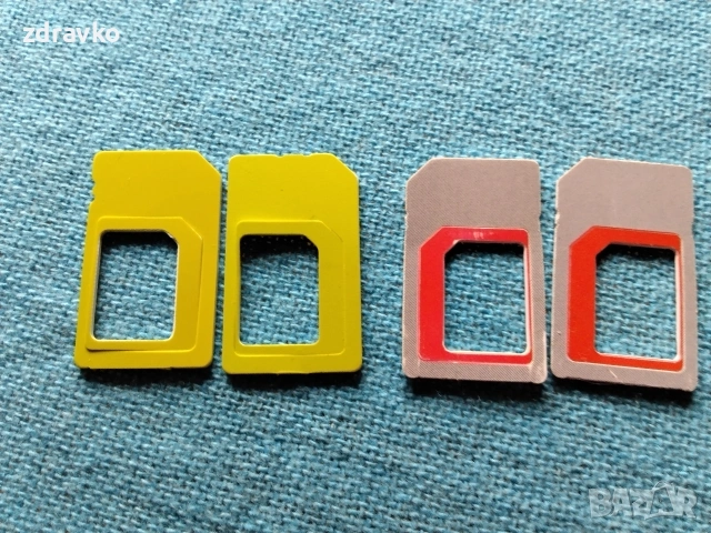 преходници от най малките до най големите стандартни размери на сим картите, снимка 4 - Резервни части за телефони - 53948637