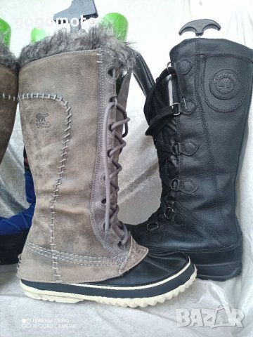КАТО НОВИ  водоустойчиви апрески SOREL® Snow Boots original, 35 - 36 топли боти,100% естествена кожа, снимка 7 - Дамски апрески - 39618929