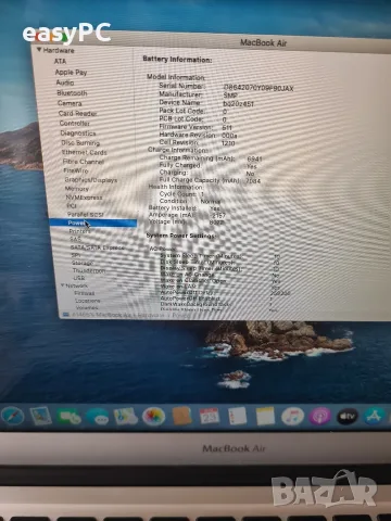 Apple Macbook Air A1466 Mid 2012 Intel Core i5-3427U, 4GB LPDDR3, SSD 256GB нова батерия, снимка 13 - Лаптопи за дома - 55786825