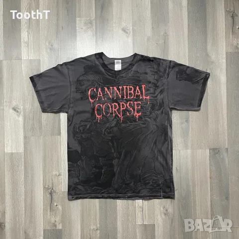Vintage Метал Тениска Cannibal Corpse All Over Print 2000s
