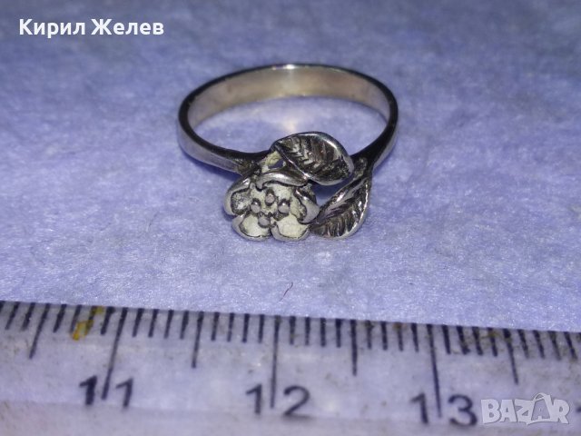 Стар ФЛОРАЛЕН СРЕБЪРЕН АРТ ДЕКО ПРЪСТЕН РОЗА ВИСОКА ПРОБА СРЕБРО МАЙСТОРСКА РЪЧНА ИЗРАБОТКА 40553, снимка 7 - Антикварни и старинни предмети - 42787918
