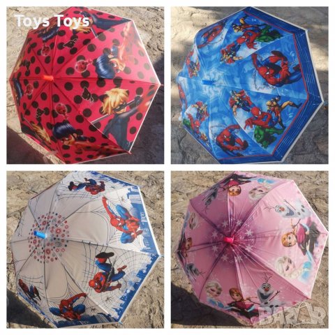 Детски чадъри Калинката, Елза и Спайдърмен