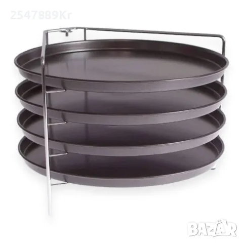 Комплект за печене на пица с хромирана метална стойка