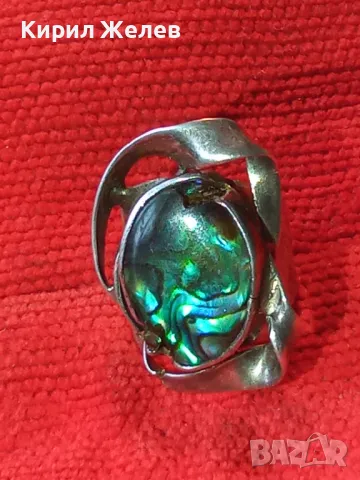 XEIPOS Бутиков АР НУВО СЕДЕФЕН СРЕБЪРЕН ПРЪСТЕН СРЕБРО 925 с КРАЛСКИ СЕДЕФ ЮВЕЛИРНА ИЗРАБОТКА 49106, снимка 16 - Пръстени - 49427751