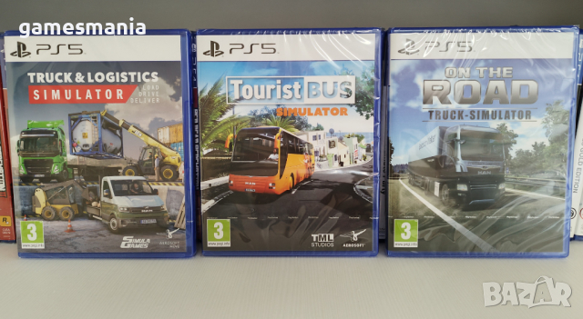 [ps5] НОВИ / Road Truck/ Tourist Bus/ Truck Logistics Simulator, снимка 1 - Игри за PlayStation - 44289169