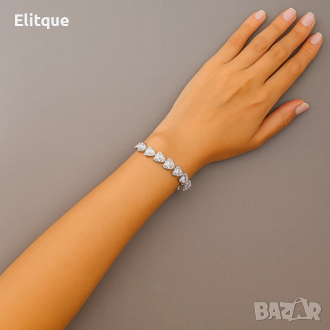 Гривна със сърчица и камъчета, снимка 5 - Гривни - 52656986