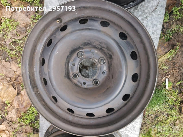 Железни/стоманени джанти за Пежо 15 4х108, снимка 4 - Гуми и джанти - 53066856