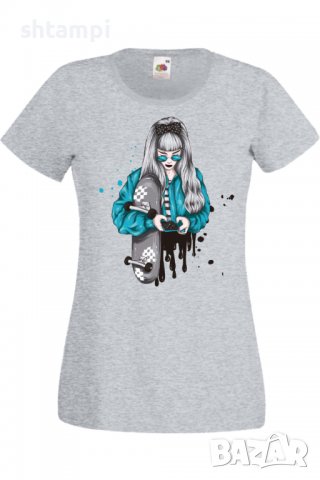 Дамска Тениска Scate woman,Изненада,Повод,Подарък,Празник, снимка 7 - Тениски - 37639469