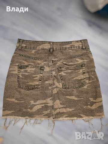 дамска дънкова камуфлажна пола, снимка 3 - Поли - 51457876