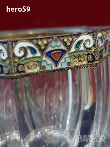  Царска русия!лот от среърни 84 артикули-сребро, кристал, емайл,цени 2500-6000 евро/сребърна чаша/, снимка 14 - Антикварни и старинни предмети - 38144405