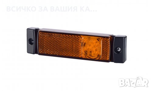 ЛЕД габарит с 3 диода ЖЪЛТ несиметрични, 12-24V 