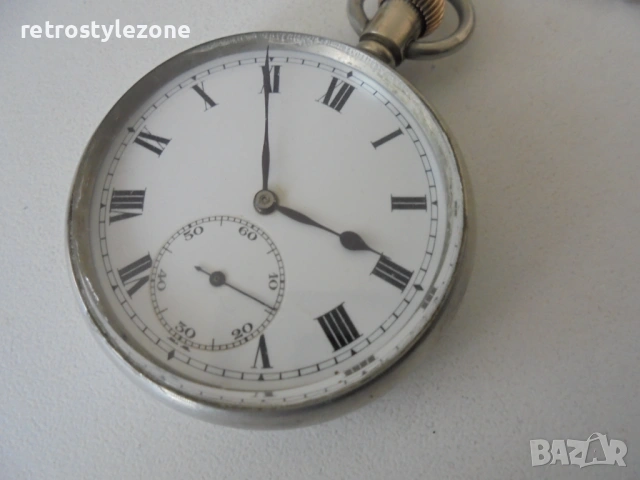 № 8562 Стар джобен часовник   , снимка 3 - Антикварни и старинни предмети - 54101594