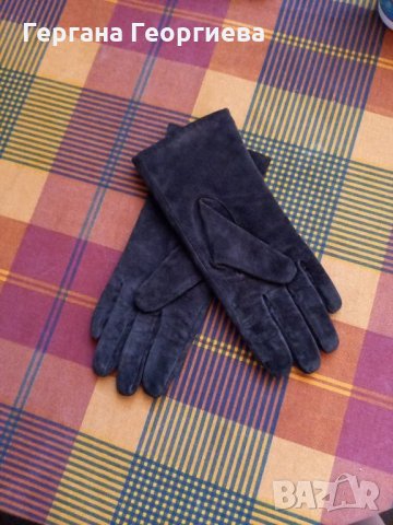 Дамски ръкавици естествен велур, снимка 2 - Шапки - 23746865