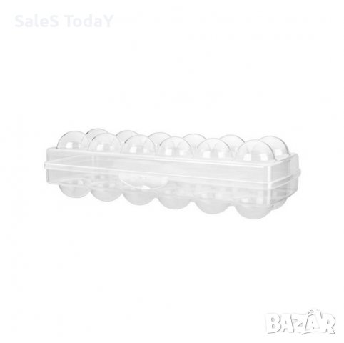 Хладилна кутия за яйца, Прозрачна, твърда пластмаса, 12 бр. 28x10.5x7.8 cm, снимка 2 - Органайзери - 38038760