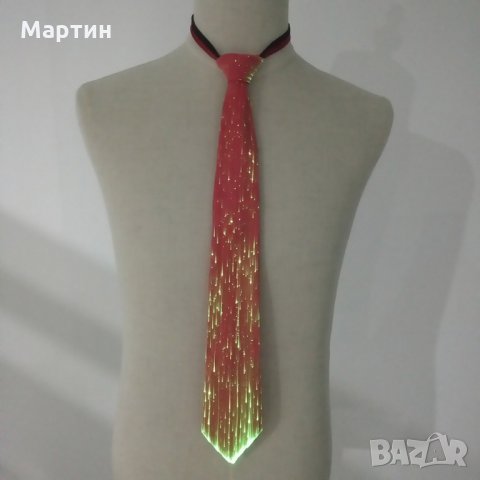 Вратовръзка LED USB светеща - червен цвят, снимка 5 - Други - 30204213