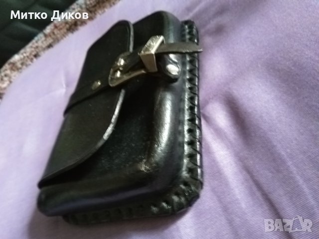 Чанта за колан голяма естествена кожа 178х120мм вътре 170х105 става за голям мобилен нова, снимка 4 - Чанти - 44358895